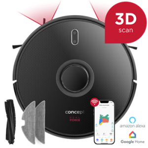 Concept Robotický vysavač s mopem 2v1 REAL FORCE Laser 3D VR3400