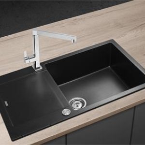 Concept Granitový dřez s odkapem DG10L60bc Linea ČERNÝ