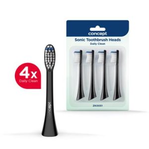 Concept Náhradní hlavice k zubním kartáčkům PERFECT SMILE ZK500x, Daily Clean, 4 ks, černé ZK0051