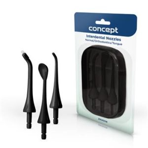 Concept Náhradní hlavice k dentální sprše PERFECT SMILE ZK402x, ZK4030, black, set 3 ks ZK0008
