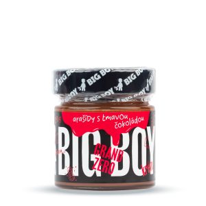 BIG BOY® Grand Zero tmavé –  Arašídový krém s tmavou čokoládou bez cukru 250g
