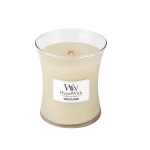 Vonná svíčka WoodWick střední – Vanilla Bean, 9,8 cm x 11,5 cm, 275g